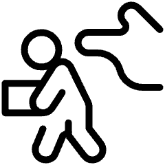 Worker Lay Off Fired User Finger Box Icon from Ultimate Light Set