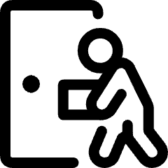 Worker Lay Off Fired User Sad Door Box Icon from Ultimate Regular Set