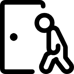 Worker Lay Off Fired User Sad Door Icon from Ultimate Regular Set