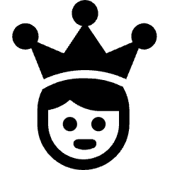 Workflow Manager Male Crown Icon from Ultimate Bold Set