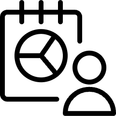 Workflow Report Pie Chart Icon from Ultimate Light Set