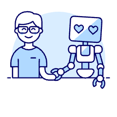 Dating Robot 4 Illustration from UX Duotone Set