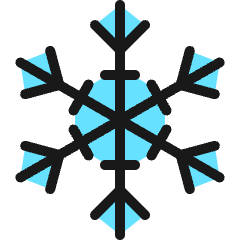 Ice Snowflake Icon from Ultimate Colors Set