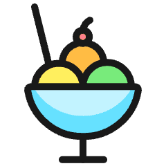 Ice Cream Bowl Icon from Ultimate Colors Set
