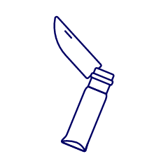 Folding Army Knife Illustration from UX Line Set