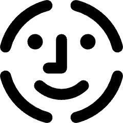 Face Scan Circle Icon from Core Remix Set