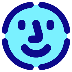 Face Scan Circle Icon from Plump Pop Set