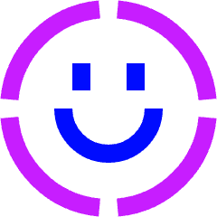 Face Scan Circle Icon from Sharp Neon Set