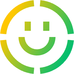 Face Scan Circle Icon from Sharp Gradient Set