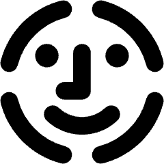 Face Scan Circle Icon from Core Solid Set