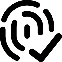 Fingerprint Check Validate Icon from Core Remix Set