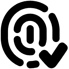 Fingerprint Check Validate Icon from Plump Solid Set