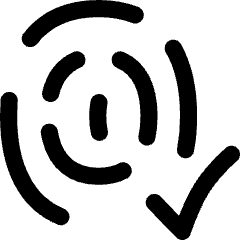 Fingerprint Check Validate Icon from Flex Line Set