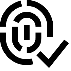 Fingerprint Check Validate Icon from Sharp Line Set