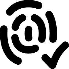 Fingerprint Check Validate Icon from Flex Solid Set