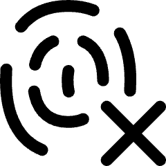 Fingerprint Delete Cross Icon from Flex Line Set