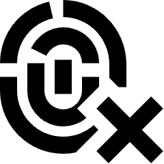 Fingerprint Delete Cross Icon from Sharp Remix Set