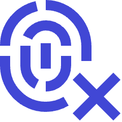 Fingerprint Delete Cross Icon from Sharp Duo Set