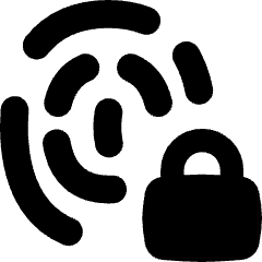 Fingerprint Lock Privacy Icon from Flex Solid Set