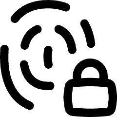 Fingerprint Lock Privacy Icon from Flex Line Set