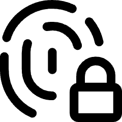 Fingerprint Lock Privacy Icon from Core Line Set