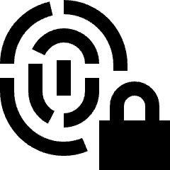 Fingerprint Lock Privacy Icon from Sharp Solid Set