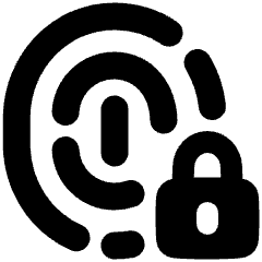 Fingerprint Lock Privacy Icon from Plump Solid Set