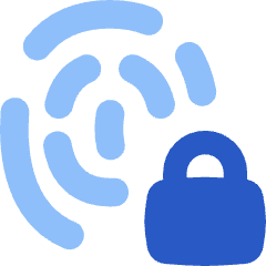 Fingerprint Lock Privacy Icon from Flex Flat Set