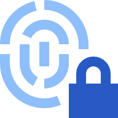 Fingerprint Lock Privacy Icon from Sharp Flat Set