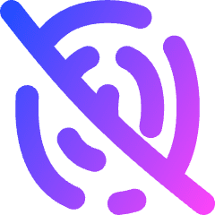 Fingerprint Off Icon from Flex Gradient Set