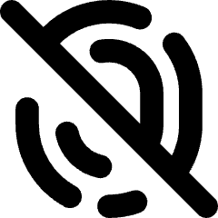 Fingerprint Off Icon from Core Solid Set