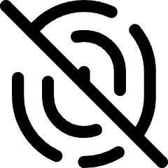 Fingerprint Off Icon from Core Line Set