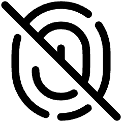 Fingerprint Off Icon from Plump Line Set