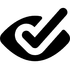 Id Iris Scan Check Icon from Micro Solid Set