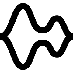 Sound Wave Voice Command Icon from Sharp Line Set