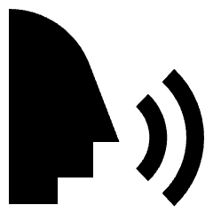Voice Activation 1 Icon from Sharp Solid Set