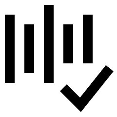 Voice Activation Check Validate Icon from Sharp Line Set