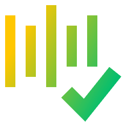 Voice Activation Check Validate Icon from Sharp Gradient Set