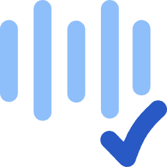 Voice Activation Check Validate Icon from Flex Flat Set