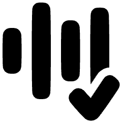 Voice Activation Check Validate Icon from Plump Solid Set