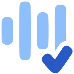 Voice Activation Check Validate Icon from Plump Flat Set