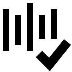 Voice Activation Check Validate Icon from Sharp Solid Set