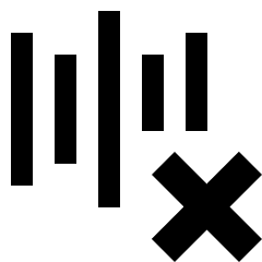 Voice Activation Delete Cross Icon from Sharp Solid Set