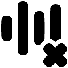 Voice Activation Delete Cross Icon from Plump Solid Set