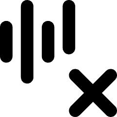 Voice Activation Delete Cross Icon from Core Solid Set