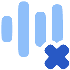 Voice Activation Delete Cross Icon from Plump Flat Set