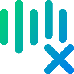 Voice Activation Delete Cross Icon from Flex Gradient Set