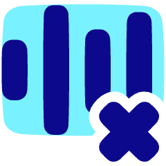 Voice Activation Delete Cross Icon from Plump Pop Set