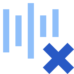 Voice Activation Delete Cross Icon from Sharp Flat Set