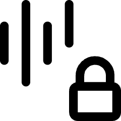 Voice Activation Lock Privacy Icon from Core Line Set